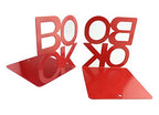 Winterworm Cute Fashion Book Style Nonskid Bookends Art Bookend Home Office Kitchen Book Shelf (Red) - color: Red