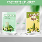 Acrylic Sign Holder 4x6, 21 Pack Clear Table Menu Vertical Double Sided Display, Plastic Menu Stand Paper Holder Suitable for Restaurants Office Store Show Fair - color: Vertical 21 Pack 4x6