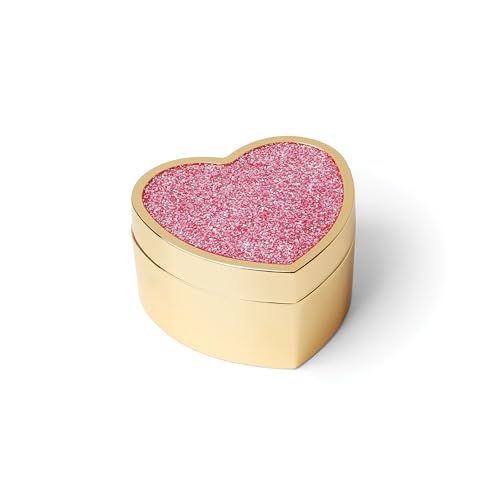 kate spade new york Sitting Pretty Pink Glitter Heart Box - style: Heart Box