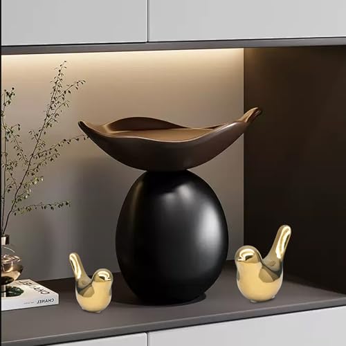 2 Pcs Modern Style Animal Statues, Decorative Gold Ornaments Birds Statues, Ceramic Decor for Office Desktop, Bookshelf, Bedroom, Living Room, Cabinets - color: Gold