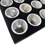 Ikee Design Jewelry Storage Tray Insert, 50 Gemstone Display Jars, Black Foam Liner, Home Organization, 14 1/4 x 7 3/4 x 3/4 in - color: Black Foam (50 Jars Only)
