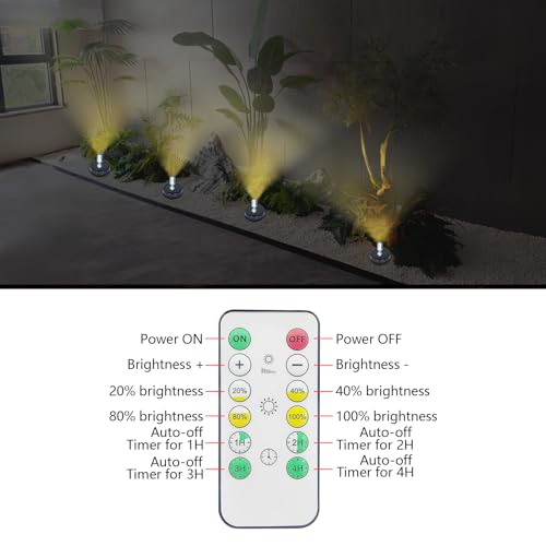 HAMVIDNE Spotlight Indoor, Battery Powered Spot Lights with Remote, Plant Uplights, Timer Dimmable Tree Spotlights, Picture Light for Wall Art Display Dartboard Painting Artwork Accent-2Pack - color: Black-Silver