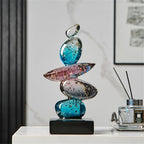 AWNR Resin Pebble Shape Sculpture Decor -Aesthetic Home Decor for Living Room, Office Desk, Shelf,Display,entryway,Housewarming Gifts