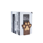 Pandapark Paw Bookends,Non-Skid Bookend for Shelves,Heavy Duty Bookends,Book Stand for Books/CDs,1 Pair