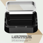 Trimming Tray with 150-Micron Replaceable Mesh – Ergonomic High-Wall Design with Static Brush for Fine Particle Sorting and a Clean, Organized Workspace - size: Large(with Brush)