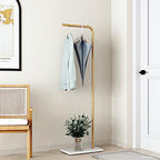 Metal Gold Coat Racks, Standing Coat Rack with Heavy Base, Modern Coat Tree with Crossbar and 3 Hooks, Entryway Coat Racks for Handbags, Clothing.(59inch) - size: 59in-std