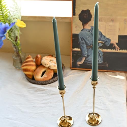 Candlestick Holders Gold, 12 Packs Taper Candle Holder for Candlesticks, Candle Sticks Holder Decor for Home Decor - color: Titanium Gold