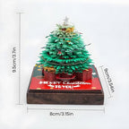 3D Creative Time Piece Calendar 2026 Desk Daily Calendar Decoration with Acrylic Case, Paper Sculpture Non-stick Notes, Paper Carving Art Craft Chirstmas Gift (Christmas Tree) - color: Christmas Tree