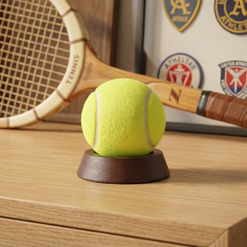 JUXYES Wooden Sphere Holder Display Stand, 3 Pack Small Wood Crystal Ball Stand, Simple Round Display Easel Stands for Crystal Balls, Baseball, Tennis Ball, Stones, Gemstones, Collections - size: M - 3 PCS