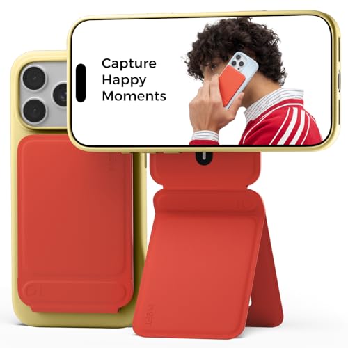 MOFT Phone Tripod Stand Selfie Stick for iPhone, Multi-Angles iPhone Stand, Lightweight & Portable Phone Holder, Strong Magnets, MOVAS Vegan Leather, Travel Essentials, Sunset (Without Card Slot) - color: Sunset x Without Card Slot, size: Wthout Card Slot
