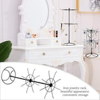 2 Tier Jewelry Display Holder,Retail Spinner Display Stand,Rotating Bracelet Storage Rack,Dressing Table,Black (2 pieces） - color: Black 2Pcs