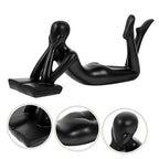 Abstract Resin Thinker Statue Modern Minimalist Home Decor for Living Room and Office Creative Desktop Decoration Sculpture for Book Lovers