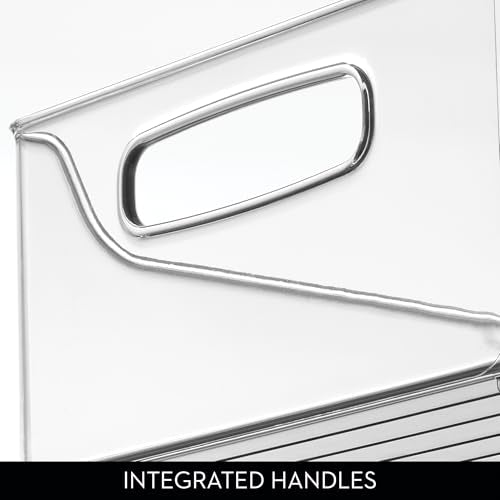 iDesign Stackable Storage Bin with Handles for Pantry or Fridge, Clear, Made in USA - style: Pack of 1