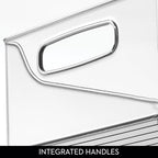 iDesign Stackable Storage Bin with Handles for Pantry or Fridge, Clear, Made in USA - style: Pack of 1