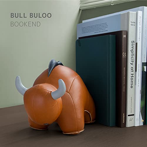 zuny Series Bookend Tan for Shelves, Office Decorative- Bull Buloo - color: Bull Buloo