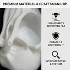 Raven Skull Book Nook Shelf Insert - Gothic Dark Academia Decor, Topographic 3D Raven Skull Bookend, Unique Mysterious Crow Skull Art for Bookshelf, Horror & Fantasy Gift for Book Lovers