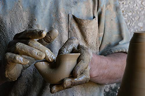 Canaanite Biblical Clay Oil Lamp – Authentic Terracotta Replica from The Time of The Bible - Handmade in The Holy Land for Christian and Jewish Prayer or Gift - color: Herodian - Biblical Brown Canaanite