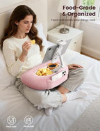 Lamicall Kindle Holder Tablet Pillow Stand - [360° Adjustable Arm][Soft & Washable] iPad Lap Holder, Kindle Accessories for Reading in Bed, iPad Stand with Bowl for 4.7-13" Tablet, E-Reader, iPhone - color: Pink