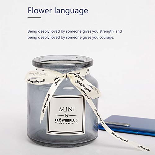 MOOMASS Artificial Flowers with Vase, Hydrangea Hand Bouquet and vase, Ins Style Artificial Flower Set, Suitable for Living Room, Dining Table, Office, Wedding, Hotel Banquet Home Decoration. (Blue) - color: Blue + Beige