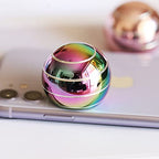 Kinetic Desk Toy Ball, 1.54'' Kinetic Desktop Spinning Toys, Optical Illusion Toys for Anxiety, ADHD, Metal Fidgets for Dad, Mom, Son, Daughter (39MM, Rainbow-A) - color: Rainbow-a