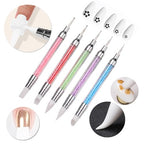 62Pcs Nail Art Brushes Tools,5 Pcs Liner Brushes for Nails,Nail Sponges for Ombre with Grabbing Pen, Dual Tipped Silicone Dotting Sculpture Pen and Mixing Palette Pen Holder, Nail Design Brushes - size: Medium