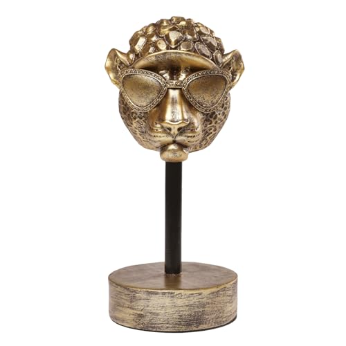 Handcrafted Resin Sculpture (Leopard)- Statue Decoration Modern Home Decor Accent, Trending Living Room & Office Decor, Elegant Tabletop & Shelf Decor for Desk, Bookshelf, Nightstand - style: Leopard