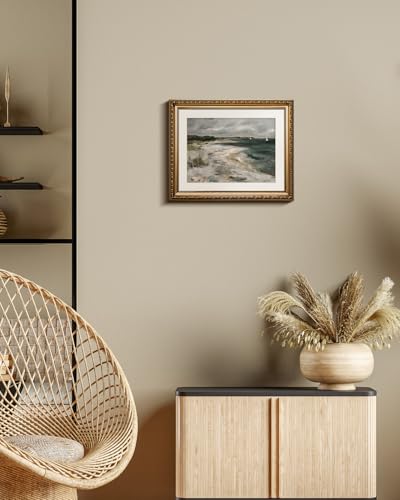 InSimSea Retro Gold Framed Wall Art, Home Room Coastal Storm Clouds Vintage Wall Decor, Canvas Print Artwork, Farmhouse Country Decor, Antique Picture Frame Landscape Paintings, 13x16 Inch - color: Storm Clouds, size: 16"L x 13"W