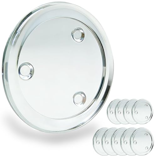 Clear Glass Candle Holder，3" Glass Coaster Holder ，Small Round Candle Plate for Pillar Candle（10 Pack） - size: 10 Pack