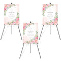 Easel Stand for Wedding Sign & Poster 63'' Easels for Display Portable Art Easel for Floor Adjustable Metal Easel Black 3 Pack - style: Black 3 Pack