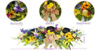Svndlyn Candle Holders Spring Summer Centerpiece,3 Wick Candle Holder with Daisy and Sunflowers, Perfect for Spring Decor,Easter Centerpiece Table Decor,Indoor Home Decor,Desktop Decor