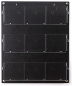 Displays2go Wall Mount Acrylic Brochure Holder, 9-18 Adjustable Pockets, Tiered Design - Black (2RP9BLK) - color: Black, size: 9 Pockets