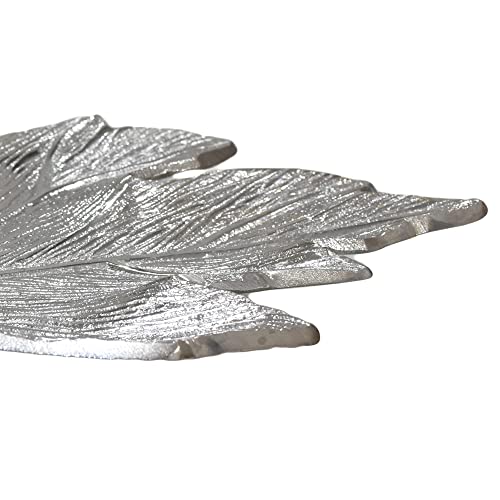 BBH Home's Handmade Silver Novelty Shaped Aluminium Tray 8.26 x 4.13 x 0.9 AMBBVK053AB2020 - color: Silver