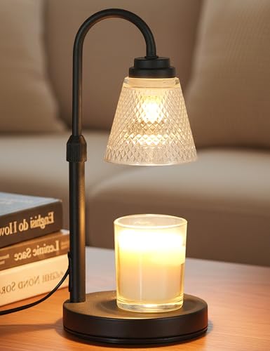 Candle Warmer Lamp with Timer Dimmer, Birthday Gifts for Mom Women Friend Sister, House Warming Gifts, Wax Melt Warmer, Office Apartment Dorm Room Home Decor - color: Black