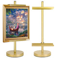Photo Frame Tabletop Easel Stand-Heavy Duty Tabletop Display Easel, French Style Gold Easel Stand,Picture Frame Stand for Wedding/Art/Photos,Picture Easels (Gold, 28inch) - color: Gold, size: 28inch