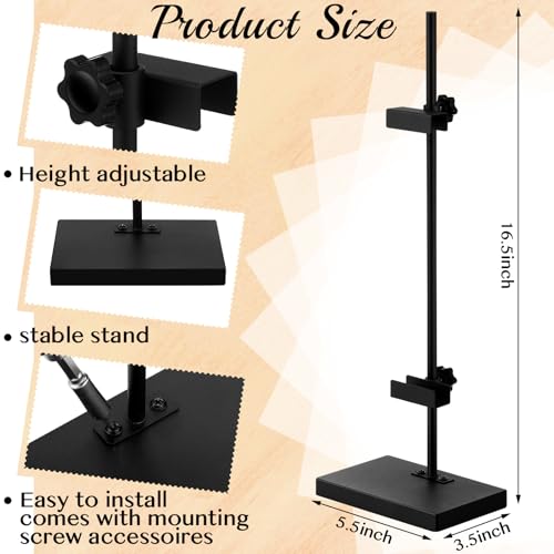 MorningRo 2 Pcs Adjustable Tabletop Easel Stand for Picture Frames up to 16.5" H, Black Picture Frame Stand for Display Photos Art Signs Artwork Display Easel Stands for Home or Events - size: 16.5 Inches