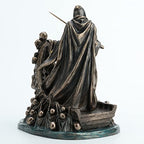 Veronese Design 7 7/8 Inch Tall Dark Messenger and The Ferry of The Damned Resin Sculpture Bronze Finish Grim Reaper Statue