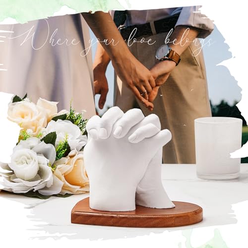 Menkxi 7.1 x 6.3 x 0.6 Inch Heart Shaped Wood Base Hand Casting Sculpture Base Hand Casting Kit Wood Display Stand for Anniversary Wedding Gift DIY Crafts Home Decoration - style: Heart