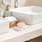 Luxspire Soap Dish, Marble Soap Dish, Self-draining Tray, Soap Holder Saver for Shower, Bathroom, Sink, Kitchen and Countertop, Terrazzo, 2 Pack - color: Terrazzo, size: 2 PCS
