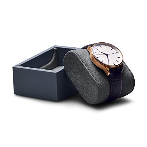 Oirlv Premium Leather Single Watch Display Stand Bracelet Wrist Watch Showcase Jewelry Display Holder(Grey) - color: Grey
