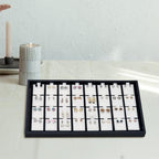 Ikee Design 2 Pcs Set Black Earring Display Tray with 32 Earring Cards Organizer, Jewelry Tray Display for Stud Earring Collection, 100pcs Earring Puffy Cards, 14 3/4W x 8 1/4D x 1H in, White, Black - color: Large Earring Card