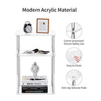 Clear Acrylic Side Table, 3-Tier End Table for Living Room, Small Bedside Tables Nightstand for Bedroom, Home Decor Accent Table, 15.7" L x 11.8" W x 23.6" H - size: 1-Pack