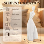 Abstract Woman Statue, White Female Figurine, Modern Resin Sculpture for Home Décor, Bookshelf & Office Desk Decor, Unique Gift for Women, Birthday, Anniversary - size: Lady-A