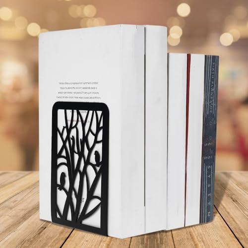 Book Ends Metal Bookends Heavy Duty Non-Skid Bookend Book Holder Bookend Supports Premium Iron Book Stopper for School Home Office Study Room(7x4.7x3.5inch)