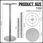 Shimeyao Medal Hanger Display Honor Display Rotatable Award Holder Rotating Metals Rack Adjustable Award Holder Stand for Basketball Running Sports Race, 30+ Medals - color: Silver