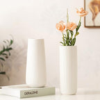 Ceramic Vase Perfect for Pampas Grass Home Décor Living Room Dining Table Farmhouse Office Bedroom Table Kitchen Shelf Elegant Ceramic Flower Vase Ideal for Modern and Rustic Spaces