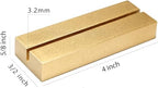 UNIQOOO 20 Pack 4" Gold Birch Wood Stands for Wedding Acrylic Sign, Wood Table Number Holders for 1/8 Thick Acrylic Sheets | Wedding Display Stand, Card Holder for Bar Menu, Retail Sign, Party - color: Gold Birch 20 Pack