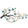 YUYANSHOP 3D Ginkgo Tree Leaf Metal Wall Art, Modern Luxury Metal Wall Nature Art Decor, Metal Wall-Mounted Sculpture, Hanging for Living Room Bedroom Kitchen Decoration Gifts,110x68cm