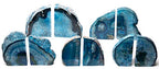 Agate Bookend with Rubber Bumpers Plus (3.5-6 lb, Blue) - color: Blue, size: 3.5 - 6 lb