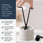 Airy Abode Candle Wick Trimmer and Candle Snuffer Accessory Set – Pick Your Color - color: Brushed Gold