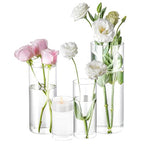 4 Pack Glass Cylinder Vases 4,6,8,10 Inch Tall Clear Flower Vase Hurricane Floating Candle Holder for Table Centerpiece Wedding Home Decor - size: 4 Pack(4,6,8,10 Inch )